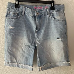 Girls Lightwash Jean Shorts